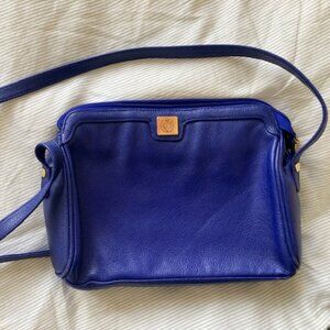 Blue Liz Claiborne leather crossbody bag